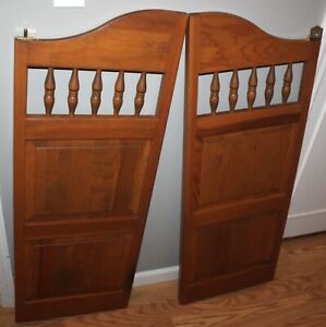 Vintage Solid Wood Matching Swinging Bar Saloon Cafe Western Double Doors 