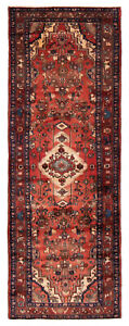 Vintage Bordered Hand Knotted Carpet 3 7 X 9 7 Traditional Wool Rug