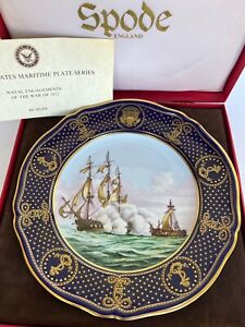 Spode Ltd Ed 629 United States Maritime Armada Cabinet Plate New In Box 9 25 
