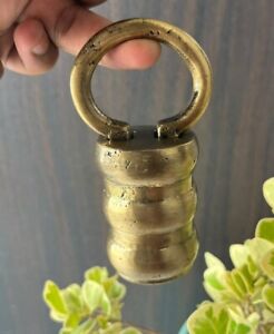 Old Brass Handcrafted Unique Shape Tricky System Pad Lock With 1 Long Key