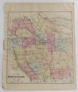 1874 Onondaga County Ny Antique Atlas Map 2