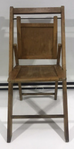 Antique Vintage Wood Folding Chair Working Sitting Condition Patio Deck Decor