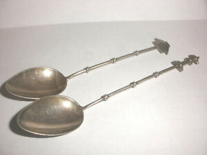 Antique Sterling Silver Chinese Or Japanese Asian Spoon