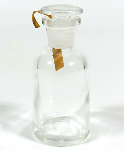 Pyrex Lab Apothecary Jar Clear Glass Bottle With Glass Stopper Made In Usa 4 