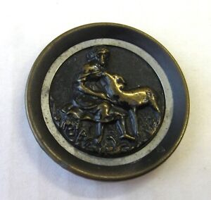 Large Antique Button Emily And The White Doe