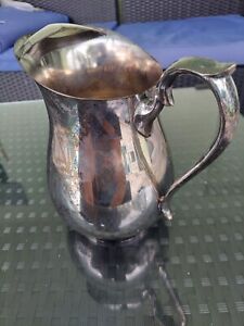 Vintage Fb Rogers Silver Company 1883 Silver Plated Water Pitcher W Ice Catcher