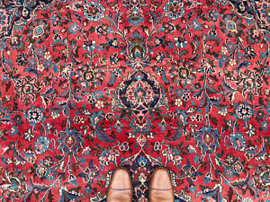 6x9 Antique Rug Red Oriental Colorful Vintage Handmade Hand Knotted Fine Real