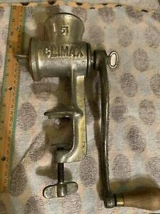 Meat Grinder L F C 51 Climax New Britian Connecticut Vintage Very Heavy Duty
