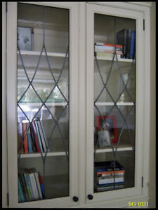 Classic Design In Lead Glass Cabinet Door Inserts Sg1031