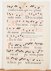 17th Century Antiphonal Music 4 Center Pages 81 84 Vellum Manuscript 18 12 