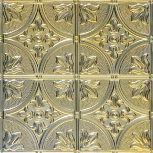 From Plain To Beautiful In Hours Ceiling Tiles 24 25 X24 25 Lay In Tin Gold