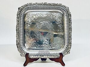 Stunning Antique Baroque Style Webster Wilcox International Silver Plate Tray