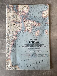 National Geographic Map Of Western Canada 1966 Road Atlas