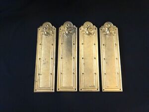 Art Nouveau Door Plates French Door Back Push Plates Brass 