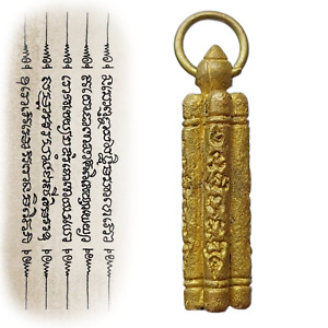 Magical Spells Takrut Yant Hah Taew Thai Amulet Pendant