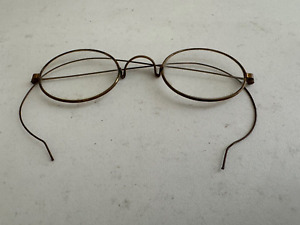 Antique Wire Frame Spectacles Glasses Oval Lens