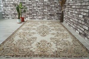 Vintage Rug Beige Turkish Rug Boho Decor Rug Carpet 6 23x9 80 Ft H 1492