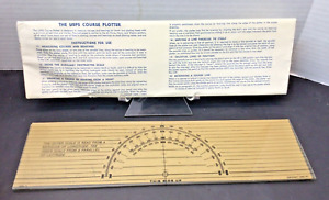 Vintage 1971 Usps Course Plotter Maritime Navigation Tool Original Sleeve