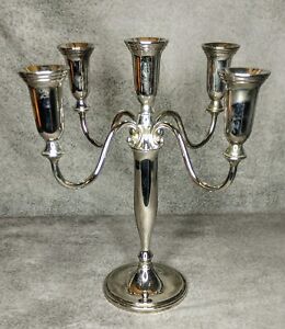 Vintage Godinger Silver Art Co Silver Plated Candelabra 5 Candle Holders 12 5 