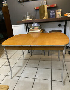 1950s Vintage Wood Kitchen Table Size Of The Table 42 X 30 Small