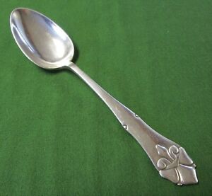 Cohr Denmark French Lily Silverplate Dessert Or Oval Soup Spoon No Monogram
