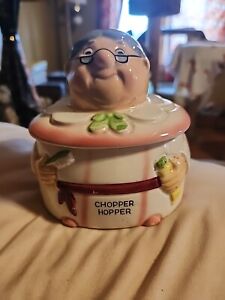 Vintage Ceramic Grandma Chopper Hopper False Teeth Storage Chadwick