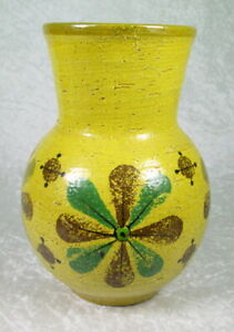 Rosenthal Netter Aldo Londi Pottery Vase 9 3 4in Tall Italy Mid Century Modern