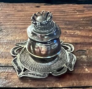 Vintage Silver Persian Incense Burner From Estate Lot 1
