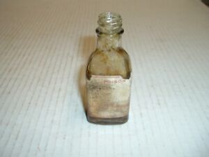 Vintage Clear Glass Pharmacy Apothecary Poison Bottle