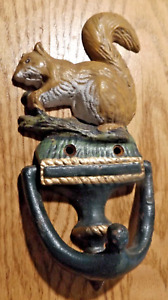 Vintage Cast Iron Squirrel Door Knocker 6 5 X 3 5 