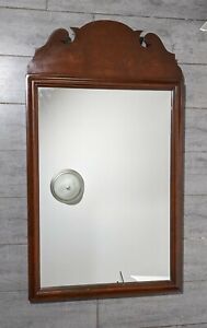 Antique Stickley Bros Grand Rapids Mahogany Wood Wall Mirror Mission Chippendale