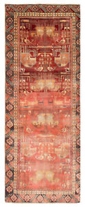 Vintage Bordered Hand Knotted Carpet 3 7 X 9 4 Traditional Wool Rug