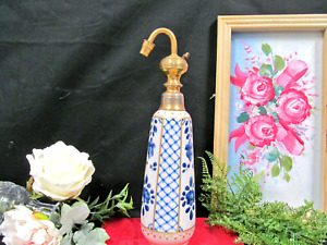 Old Paris France 1850s Jacob Petit Hand Painted Tall Perfume Bottle