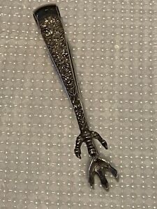 S Kirk Son Co Sterling Silver Sugar Tong 3 25 Hallmarked 471 925 1000 Floral