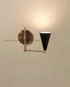 1950 S Mid Century Modern Wall Sconce Italian Lamp Light Fixture Sputnik Light