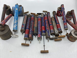 Lot Of 16 Vintage Bug Sprayers Hudson Blue Red Tin Can