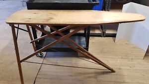 Antique Wooden Folding Ironing Board National Washboard Company 54 L 32 H