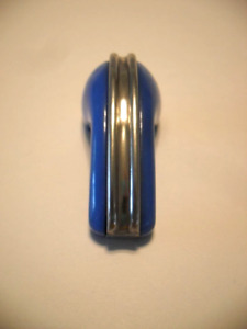 Vintage Nos Blue Bakelite Stove Handles Knobs Chrome Strip National Lock