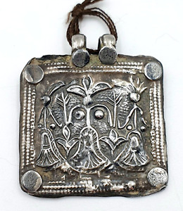 Antique Silver Indian Tribal Amulet Rare Attractive Piece