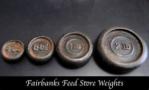 Antique Fairbanks Feed Merchant S Stack Weights 4pc Set Calibration Tested