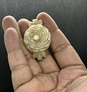 100 Natural Nephrite Jade Braslate Gold Diamond Mughal Islamic Antique 18th C