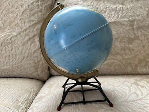 Vintage Replogle Globe Simplified 8 Tin Metal Litho Gustav Brueckmann 1930s
