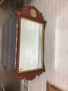 Rare Antique Vtg Williamsburg Restoration Chippendale Wall Mirror 42 X 22 X 1 