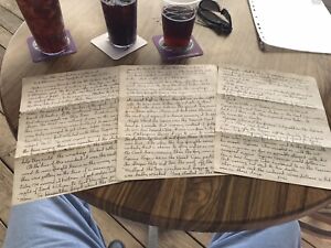 Antique Late 19th Century 1800 S Hand Written First Hand Account Train Disaster