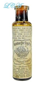 Antique Hamburger Tropfen Original Patent Medicine Bottle Embossed Labeled