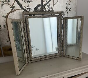 Antique Tri Fold Vanity Mirror
