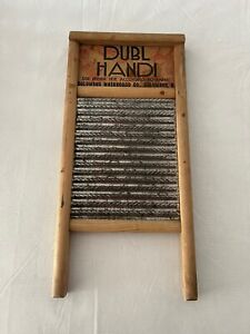 Vintage Dubl Handi Columbus Oh Washboard Co Scrub Board Double Sided Wash Board