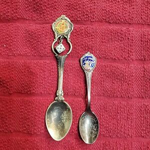 Las Vegas Souvenir Decorative Spoon With Dice Dangle Lot Of 2