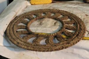 Antique Cast Iron Round Floor Grate Register Vent Stove Pipe Ceiling Ring