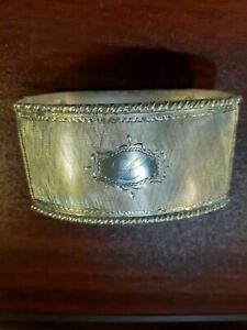 Antique Continental 800 Silver Napkin Ring L Initial Engraving